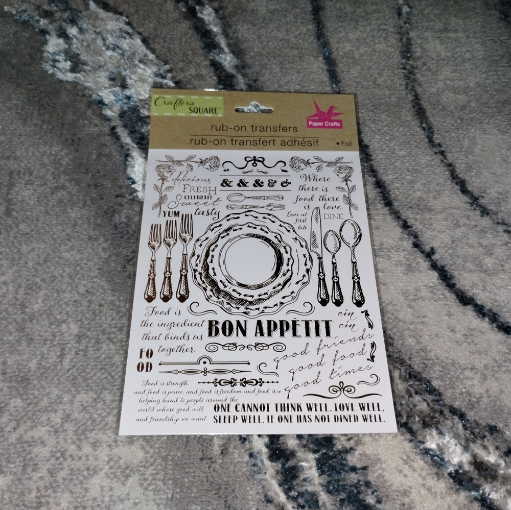 Gold Rub-On Adhesive Transfers